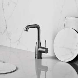 Essence 23486A0A Large Size Single-Handle Bathroom Faucet in Hard Graphite