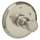 Central Thermostatic Trim with Round Handle in Brushed Nickel