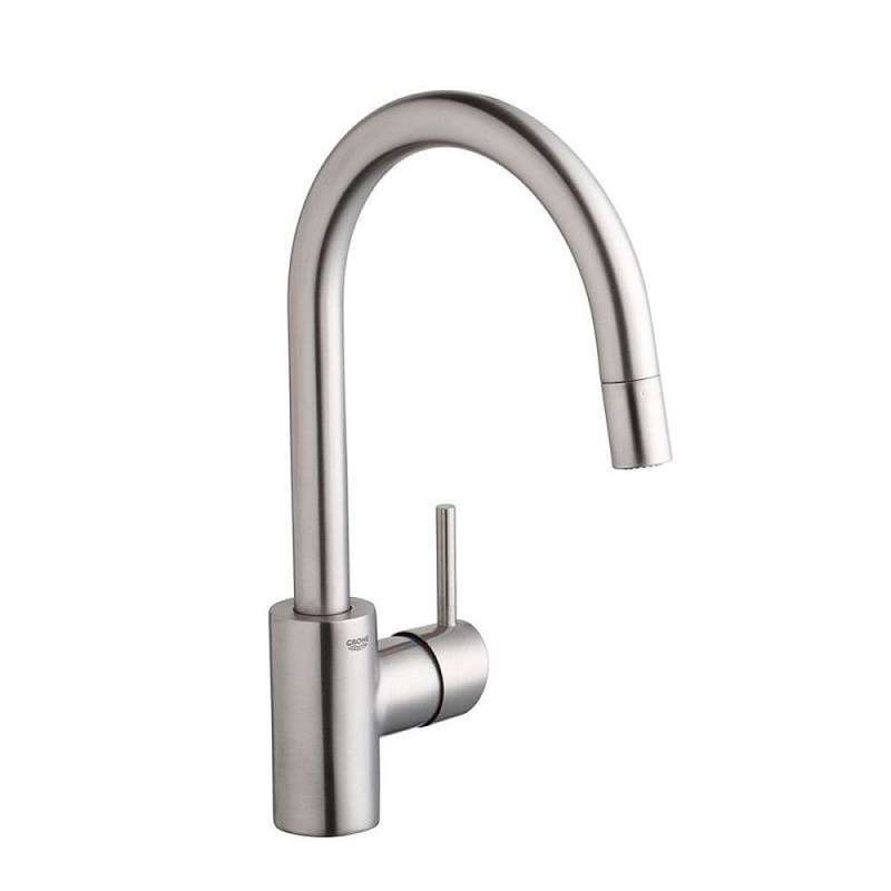 Grohe Concetto Single Handle Sprayer Kitchen Faucet Super Steel