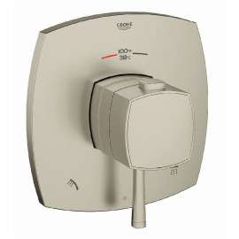 19947EN0 Grandera Dual Function Thermostatic Trimset with Control Module in Brushed Nickel