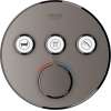 29138A00 Grohtherm Triple-Function Shower Thermostatic Valve Trim Kit, Hard Graphite