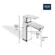 Cubeo Single Hole Single Handle S-Size Bathroom Faucet, 1.2 gpm (4.5L/min), 1018980000