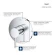 Atrio Pressure Balance Valve Trim with Cartridge, 14214GN0