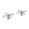 Atrio Cross Handles for Bathroom Sink Faucet (Pair), 14215000