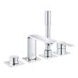 Allure 4-Hole Single-Handle Deck Mount Roman Tub Faucet with 1.75 GPM (6.6 L/min) Hand Shower, 19316001