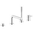 19576002 Concetto Four-Hole Bathtub Faucet with Handshower in StarLight Chrome