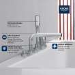 4-Hole Single-Handle Deck Mount Roman Tub Faucet with 1.75 GPM (6.6 L/min) Hand Shower, 195762432