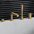 4-Hole Single-Handle Deck Mount Roman Tub Faucet with 1.75 GPM (6.6 L/min) Hand Shower, 19576GN2