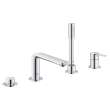 4-Hole Single-Handle Deck Mount Roman Tub Faucet with 1.75 GPM (6.6 L/min) Hand Shower, 19577001