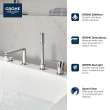 4-Hole Single-Handle Deck Mount Roman Tub Faucet with 1.75 GPM (6.6 L/min) Hand Shower, 19577A01