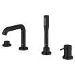 4-Hole Single-Handle Deck Mount Roman Tub Faucet with 1.75 GPM (6.6 L/min) Hand Shower, 195782431