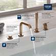 4-Hole Single-Handle Deck Mount Roman Tub Faucet with 1.75 GPM (6.6 L/min) Hand Shower, 19578A0A