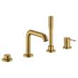 4-Hole Single-Handle Deck Mount Roman Tub Faucet with 1.75 GPM (6.6 L/min) Hand Shower, 19578GNA