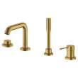 4-Hole Single-Handle Deck Mount Roman Tub Faucet with 1.75 GPM (6.6 L/min) Hand Shower, 19578GNA