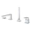 4-Hole Single-Handle Deck Mount Roman Tub Faucet with 1.75 GPM (6.6 L/min) Hand Shower, 19897001