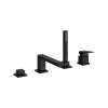 4-Hole Single-Handle Deck Mount Roman Tub Faucet with 1.75 GPM (6.6 L/min) Hand Shower, 198972431