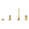 4-Hole Single-Handle Deck Mount Roman Tub Faucet with 1.75 GPM (6.6 L/min) Hand Shower, 19897GN1