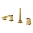 4-Hole Single-Handle Deck Mount Roman Tub Faucet with 1.75 GPM (6.6 L/min) Hand Shower, 19897GN1