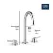 8-inch Widespread 2-Handle L-Size Bathroom Faucet, 1.2 GPM (4.5 L/min), 20217243A