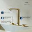 Allure 8-inch Widespread 2-Handle M-Size Bathroom Faucet, 1.2 GPM (4.5 L/min), 20584GN1