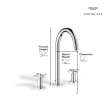 Atrio 8-inch Widespread 2-Handle M-Size Bathroom Faucet without Handles, 1.2 GPM (4.5 L/min), 20659EN0