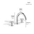 Atrio 8-inch Widespread 2-Handle S-Size Bathroom Faucet without Handles, 1.2 GPM (4.5 L/min), 20660000