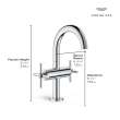 Atrio Single Hole Two-Handle M-Size Bathroom Faucet without Handles, 1.2 GPM (4.5 L/min), 21148000