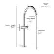 Atrio Single Hole Two-Handle Vessel Sink Faucet without Handles, 1.2 GPM (4.5 L/min), 21161000