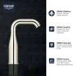 Single Hole Single-Handle M-Size Bathroom Faucet, 1.2 GPM (4.5 L/min), 23485GNA