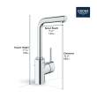 Single Hole Single-Handle L-Size Bathroom Faucet, 1.2 GPM (4.5 L/min), 23737002