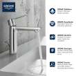 Single Hole Single-Handle S-Size Bathroom Faucet, 1.2 GPM (4.5 L/min), 23794A0A