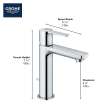 Single Hole Single-Handle S-Size Bathroom Faucet, 1.2 GPM (4.5 L/min), 23794A0A