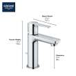 Single Hole Single-Handle XS-Size Bathroom Faucet, 1.2 GPM (4.5 L/min), 23824A0A