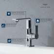 Allure Single-Hole Single-Handle M-Size Bathroom Faucet, 1.2 GPM (4.5 L/min), 23857001