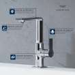 Allure Single-Hole Single-Handle L-Size Bathroom Faucet, 1.2 GPM (4.5 L/min), 23858001