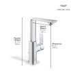 Allure Single-Hole Single-Handle L-Size Bathroom Faucet, 1.2 GPM (4.5 L/min), 23858GN1