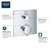 Single Function 2-Handle Thermostatic Valve Trim, 24110GN0