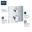 Dual Function 2-Handle Thermostatic Valve Trim, 24111A00