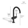 Atrio Single Hole Single-Handle L-Size Bathroom Faucet, 1.2 GPM (4.5 L/min), 24350000
