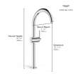 Atrio Single Hole Single-Handle Vessel Sink Faucet without Handles, 1.2 GPM (4.5 L/min), 24352000