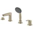 4-Hole Single Handle Deck Mount Roman Tub Faucet with 1.75 GPM (6.6 L/min) Hand Shower, 25245EN3