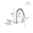 Atrio 3-Hole 2-Handle Deck Mount Roman Tub Faucet without Handles, 252732430