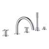 Atrio 5-Hole 2-Handle Deck Mount Roman Tub Faucet without Handles with 1.75 GPM Hand Shower, 25274000