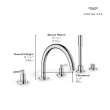 Atrio 5-Hole 2-Handle Deck Mount Roman Tub Faucet without Handles with 1.75 GPM Hand Shower, 25274000
