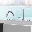 Atrio 5-Hole 2-Handle Deck Mount Roman Tub Faucet without Handles with 1.75 GPM Hand Shower, 25274000