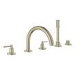 Atrio 5-Hole 2-Handle Deck Mount Roman Tub Faucet without Handles with 1.75 GPM Hand Shower, 25274EN0
