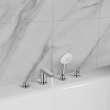 Eurosmart 4-Hole Single Handle Deck Mount Roman Tub Faucet with 1.5 gpm (5.7 L/min) Hand Shower, 25277003
