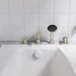 Eurosmart 4-Hole Single Handle Deck Mount Roman Tub Faucet with 1.5 gpm (5.7 L/min) Hand Shower, 25277EN3