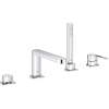 4-Hole Single-Handle Deck Mount Roman Tub Faucet with 1.75 GPM (6.6 L/min) Hand Shower, 29307003