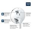 LINEARE PRESSURE BALANCE VALVE TRIM WITH 2-WAY DIVERTER WITH CARTRIDGE, 29421A00